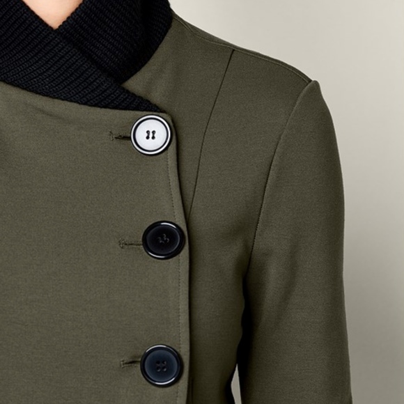 VENUS NEW Asymmetrical Button Jacket Navy Blue - Picture 8 of 8